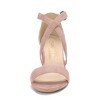 Allegra K Women's Open Toe Crisscross Buckle Ankle Strap Block Heel Sandals - 2 of 4
