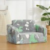 Toddler Couch,Toddler Chair,Kids Sofa Chair 2-in-1 Baby Seat Furniture Fold Out, Convertible Sofa to Lounger Soft Comfy Glow in The Dark Kids Sofa Bed Gifts for Kids Girl Boys - 2 of 4