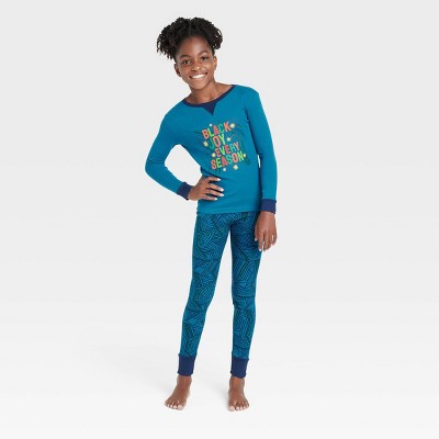 Kids' Joy Print Matching Family Pajama Set - Wondershop™ Blue 
