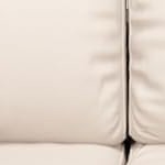 brown gradient four-line rattan + off-white cushion