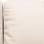 brown gradient four-line rattan + off-white cushion