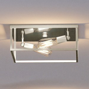 Urban Ambiance Luxury Modern Ceiling Light 4.5''H x 12''W,  Brushed Nickel Finish,  Singleton Collection, UHP4030 - 1 of 4