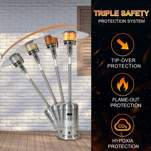 Dolonm 48,000 BTU Outdoor Propane Patio Heater with Wheels and Cover - 1 of 4