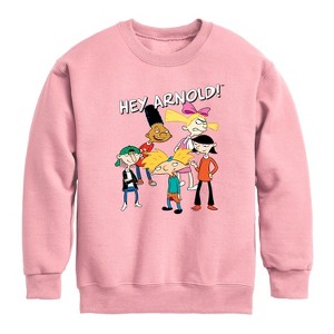 Boys' - Hey Arnold! - Group Shot Graphic Long Sleeve Fleece Sweatshirt - 1 of 4