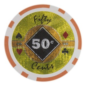 Slickblue Clay Composite Poker Chips 14-Gram 25-Pack, Laser Holo Design, Game Set, Black Diamond, $0.25-$1K - 1 of 3