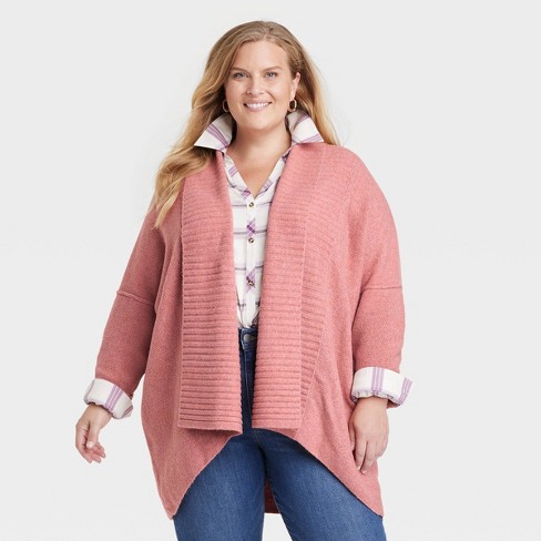 Women\'s Open Front Cardigan - Knox Rose™ Pink Xxl : Target