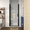 ONWITH 30 in. to 32 in. W x 72 in. H Pivot Hinged Swing Frameless Shower Door in Black with Clear Glass - 2 of 4