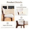 KERDOM Dining Chairs Set of 4, Modern Upholstered Wood, Armless Wide Seat Cushion, Padded Backrest, Beige - 3 of 4