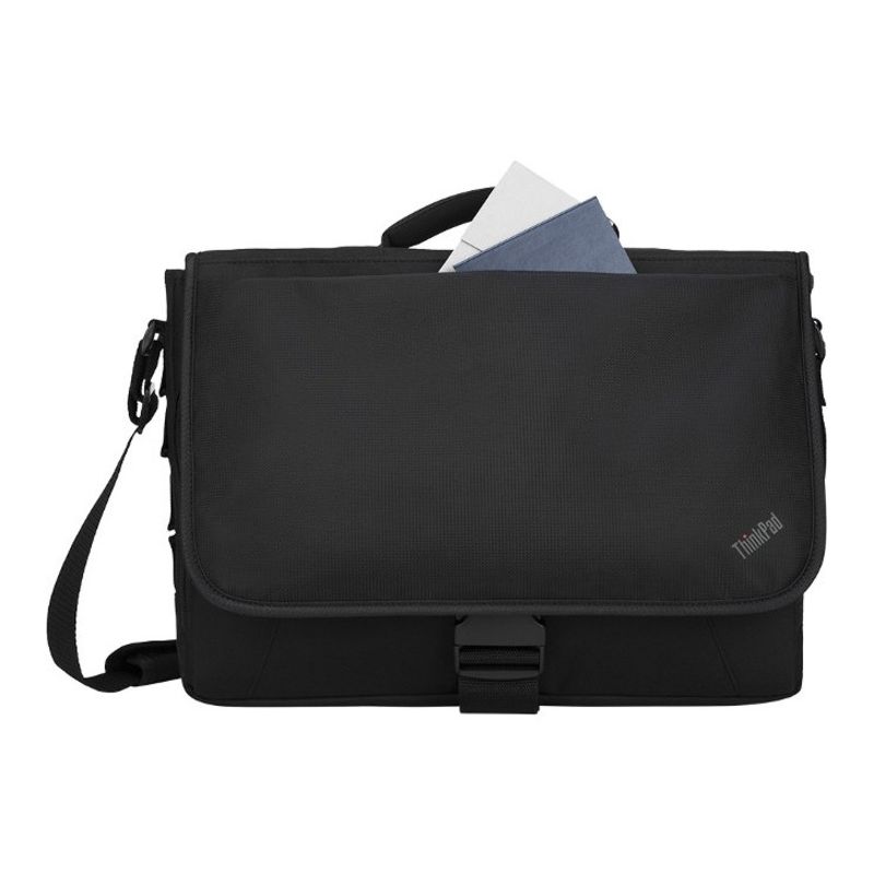 Lenovo Carrying Case (Messenger) for 15.6" Notebook - Black - Water Resistant - Nylon - Polyester Exterior Material - Shoulder Strap, Handle, 4 of 7