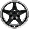OE Wheels LLC CV01-17110-5475-50BM Black Wheel with Machined Lip Painted (17 x 11. inches /5 x 120 mm, 50 mm Offset) - 2 of 3