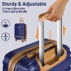Musment 5 Piece Luggage Sets ABS Hardshell Lightweight Suitcase with TSA Lock and Double Spinner Wheels ,Deep Blue - 4 of 4