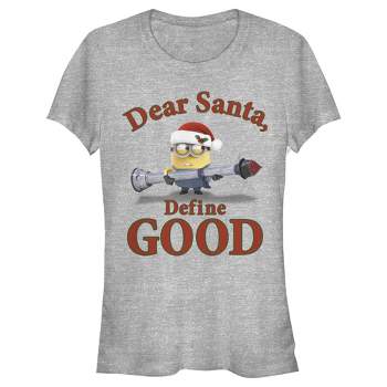 Juniors Womens Despicable Me Christmas Minions Dear Santa T-Shirt
