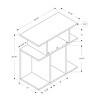 FURNIinspire End Tables Multifunctional Side Table Living Room Sofa Beside Table for Bedroom Office Furniture, Modern, Black, 23.75"*11.75"*23.75" - 3 of 4