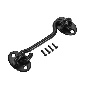 Unique Bargains 201 Stainless Steel Cabin Eye Latch Gate Door Swivel Hook with Mounting Screws - 1 of 4