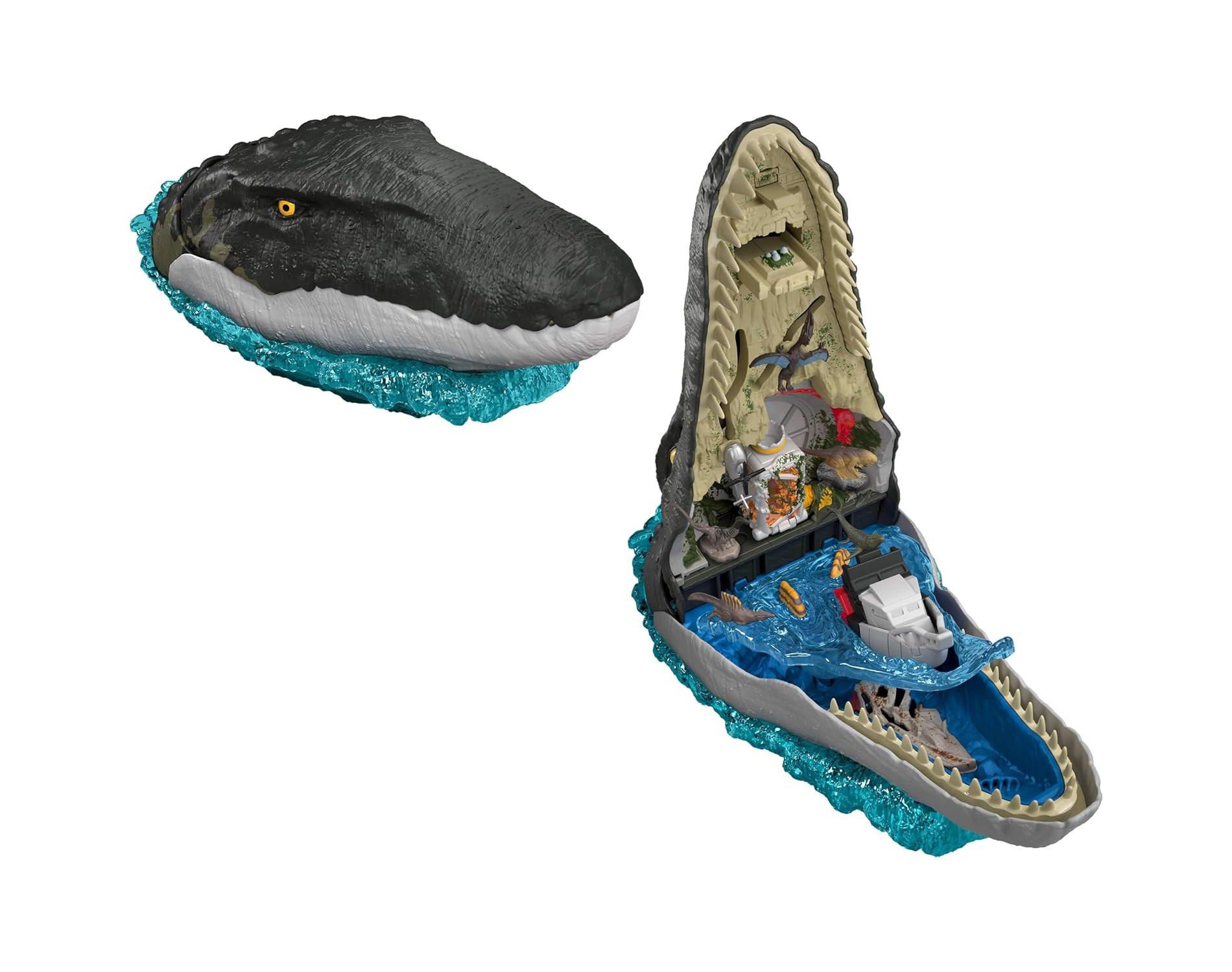 Mattel Jurassic World Jurassic World Rebirth Deluxe Mosasaurus Playset with 7 Interactive Features, 7 Sound Effects & 6 Micro Figures