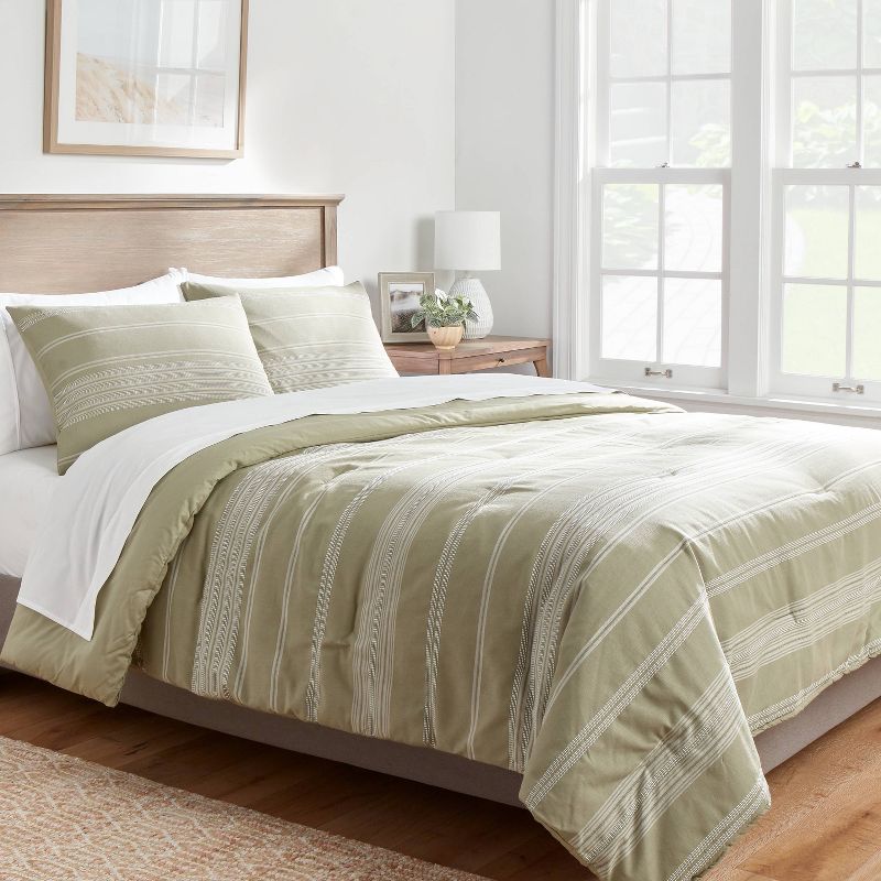 Cotton Woven Stripe Comforter & Sham Set - Threshold™, 3 of 6