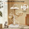 Artloge 2/3Tiers Wooden Cat Climbing Tree Indoor Cat Tree Activity Tower Cozy Kitten Play House with Plush Cushion & Sisal Scratch Post & Dangling Toy - 3 of 4
