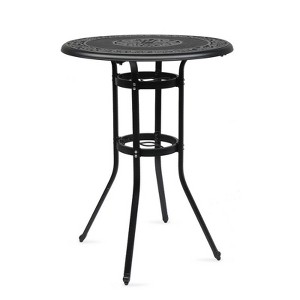 Karl Home Brionie Round Aluminum Outdoor Bar Table - 1 of 4