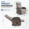Buenhomino Set of 2 Patio Rattan 360° Swivel Recliner Lounge Chair w/Adjustable Backrest & Footrest Cushioned Push Back Reclining Seat - 3 of 4
