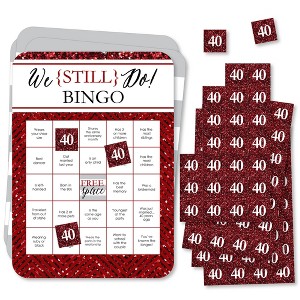 Big Dot of Happiness We Still Do - 40th Wedding Anniversary - Find the Guest Bingo Cards and Markers - Anniversary Party Bingo Game - Set of 18 - 1 of 4
