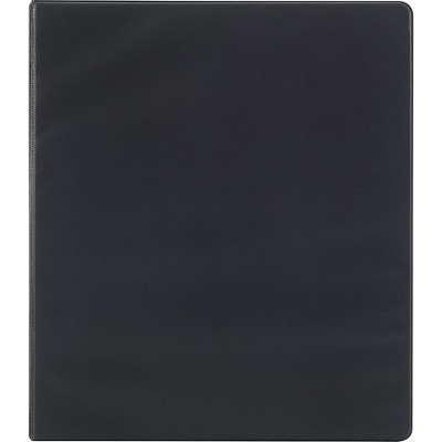 Staples Label Holder Binder with Round Rings Black 3" 26596