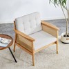 WhizMax Accent Leisure Chair Modern Minimalist Rattan Like Solid Wood Sofa - 2 of 4