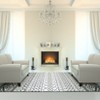 Washable Vintage Printed Rug Non Slip Low Pile Rug Soft Geometric Throw Floor Cover Foldable Indoor Carpet for Living Room Bedroom - 2 of 4