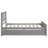 CAVINAS Twin Size Simple Wood Platform Bed Frame with Storage Drawers/Trundle,No Box Spring Needed - 4 of 4