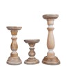 Mela Artisans Tuli Handcrafted Candleholder in Whitewash, Set of 3 - 2 of 4
