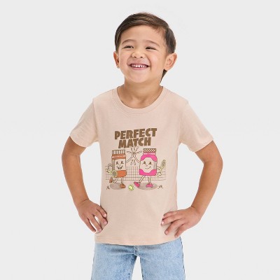 Toddler Boys' Short Sleeve PB&J Graphic T-Shirt - Cat & Jack™ Beige