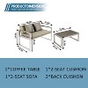 Patti 4-piece Aluminum Frame and Rattan Patio Conversation Set with Wood-like Coffee Table, Outdoor Furniture - Maison Boucle - 2 of 4