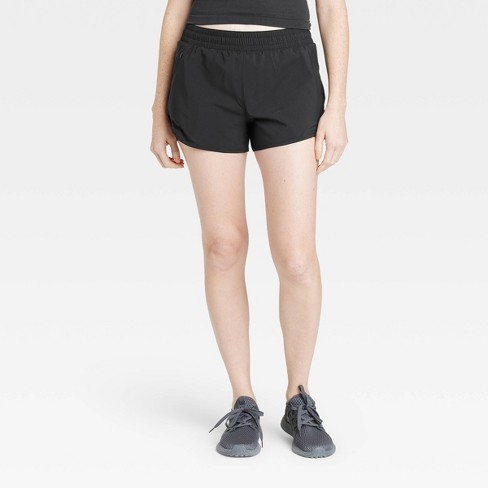 Women's Mid-Rise Run Shorts 3 - All In Motion™ Black M