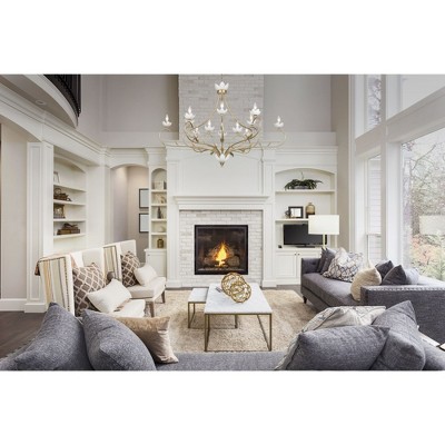 Muse 12-Light French Gold and White Cashmere Chandelier