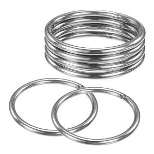 Unique Bargains Dream Catcher Stainless Steel Macrame Wreath Floral Round Metal O Rings 6 PCS - 1 of 4