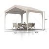 6x6 Ft Outdoor Pop Up Canopy, Easy Up Portable Canopy Tent, Commercial Tent Party Gazebo, Instant Beach Sun Shelter for Camping Wedding Parties - 2 of 4