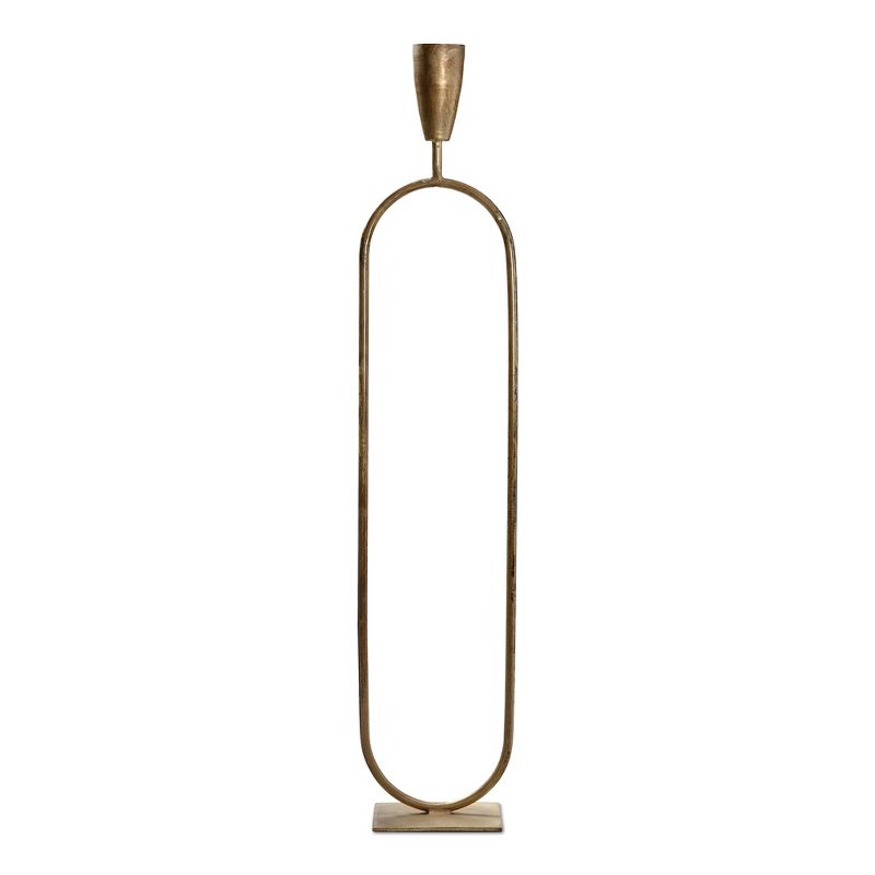 tag Gold Trumpet Taper Candle Holder Tall, 5.75L x 4.75W x 28.75H inches, 1 of 3