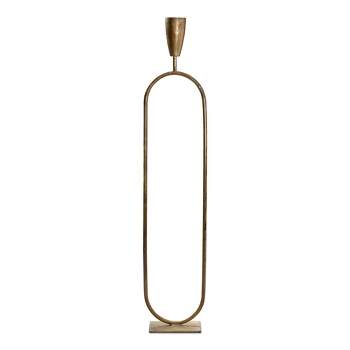 tag Gold Trumpet Taper Candle Holder Tall, 5.75L x 4.75W x 28.75H inches