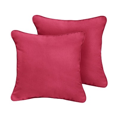 16.5x16.5 Floral Mania 2pc Square Outdoor Throw Pillow Set Pink - Pillow  Perfect : Target