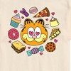Men's - Garfield - Garfield Hearts Food Short Sleeve Graphic T-Shirt - 2 of 4