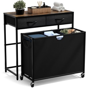 Sorbus Dresser with 3 Section Laundry Hamper and 2 Drawers for Laundry Room Organization - 1 of 4