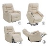 Power Motion Recliner with Lift, Heating, Massage & USB Charging, 2 Cup Holders - 3 of 4