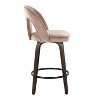 LumiSource Set of 2 Ava Counter Height Barstools Dark Velvet - 3 of 4