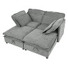 PAGED Stylish Sofa Comfy Double Layer Upholstered Couch with Storage Function, 4-Seater Sofa for Living Room - 2 of 4