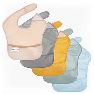 Tiny Twinkle Mess-Proof and Waterproof Baby Food Bib for Boys or Girls, Machine Washable and BPA-Free w/Adjustable Closure - 1 of 4