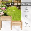 Okak Solid Wood Raised Garden Bed with 3 Planter Boxes, Elevated Wooden Plant Stand with Drainage Holes for Vegetables, Herbs, Flowers - 4 of 4