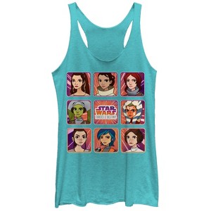 Women's Star Wars Forces of Destiny Panels Racerback Tank Top - 1 of 3