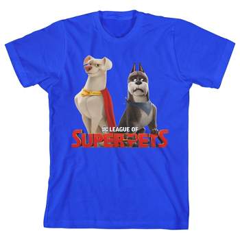 DC League of Super Pets Krypto & Ace Youth Royal Blue Graphic Tee