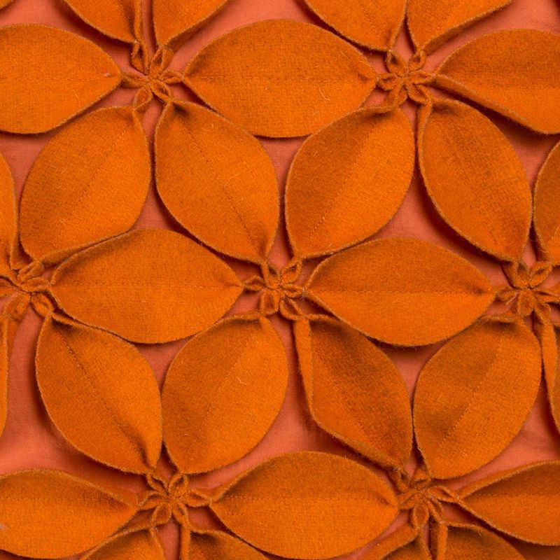 18&#34;x18&#34; Leaves Square Throw Pillow Orange - Rizzy Home, 3 of 5