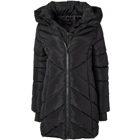 Sportoli Women's Winter Coat Down Alternative Hooded Long Vestee Puffer ...
