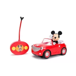 Jada Toys Disney Junior RC Mickey Mouse Club House Roadster Remote Control Vehicle 7" Glossy Red